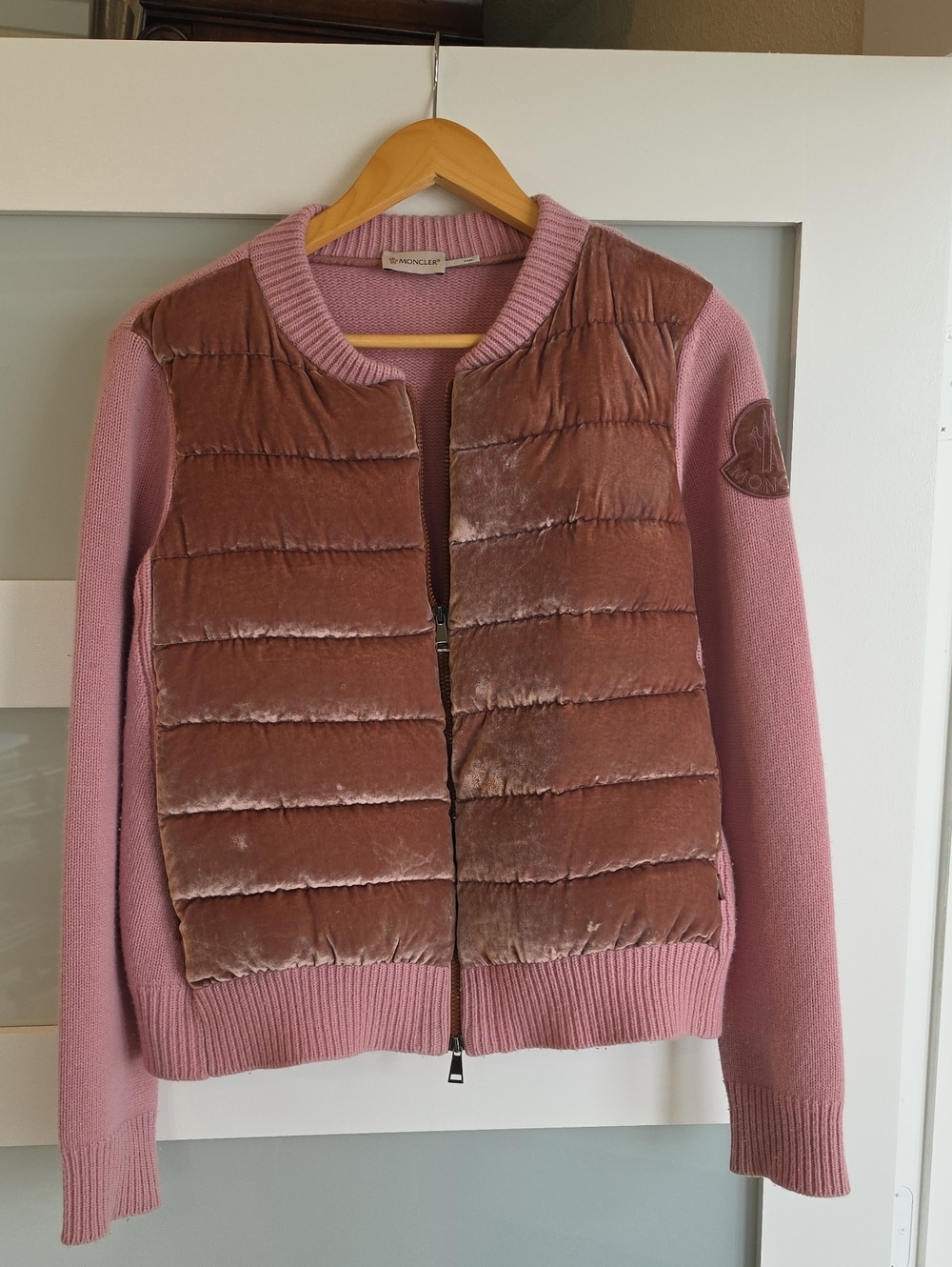 Moncler Dusty Rose Sweater. Like New Conditon